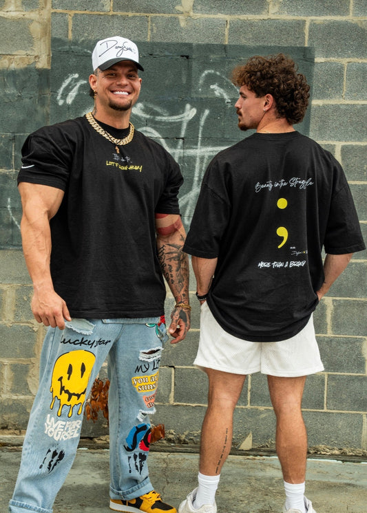 'It's ok to LFH' Oversized Tee // Black