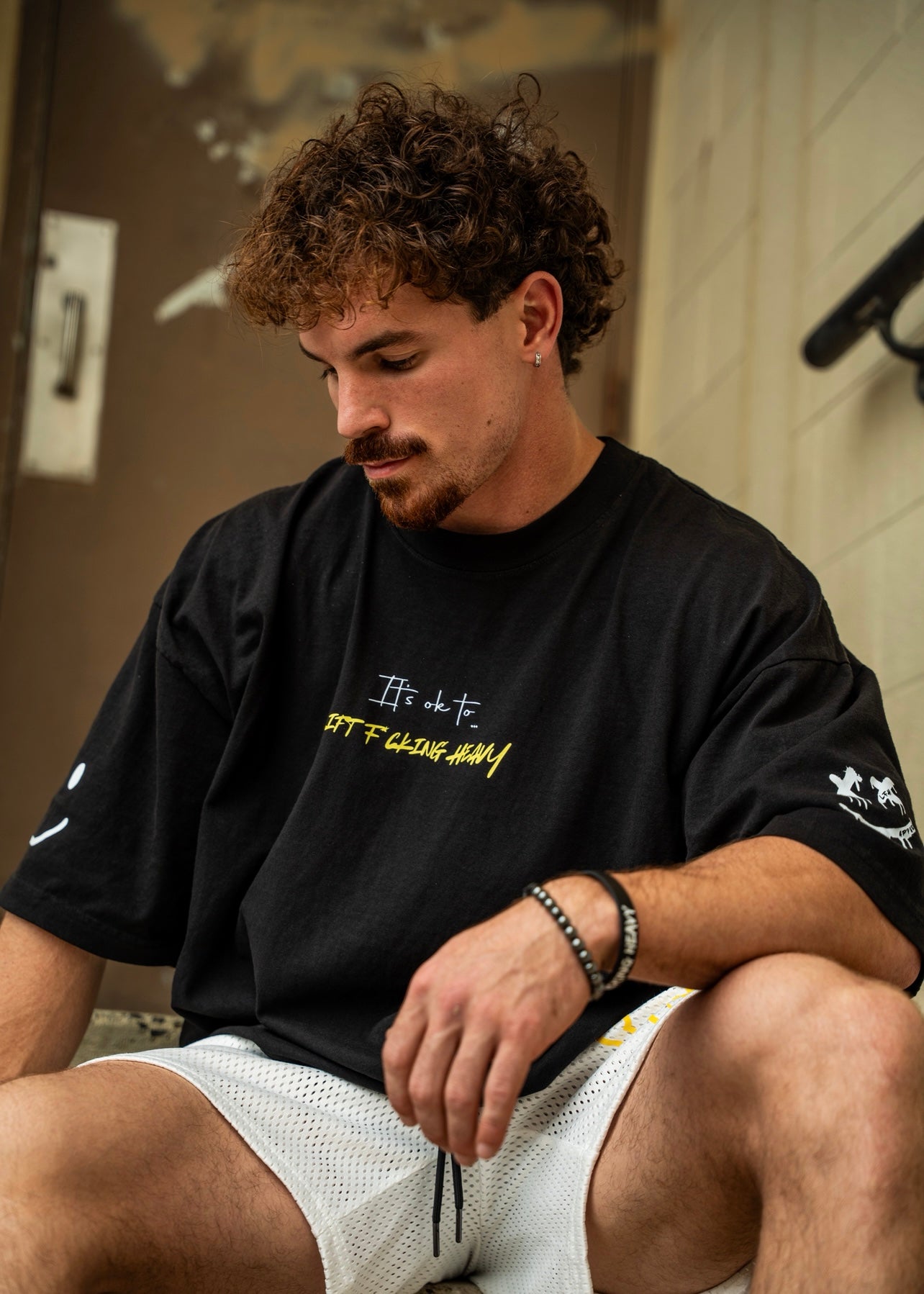 'It's ok to LFH' Oversized Tee // Black