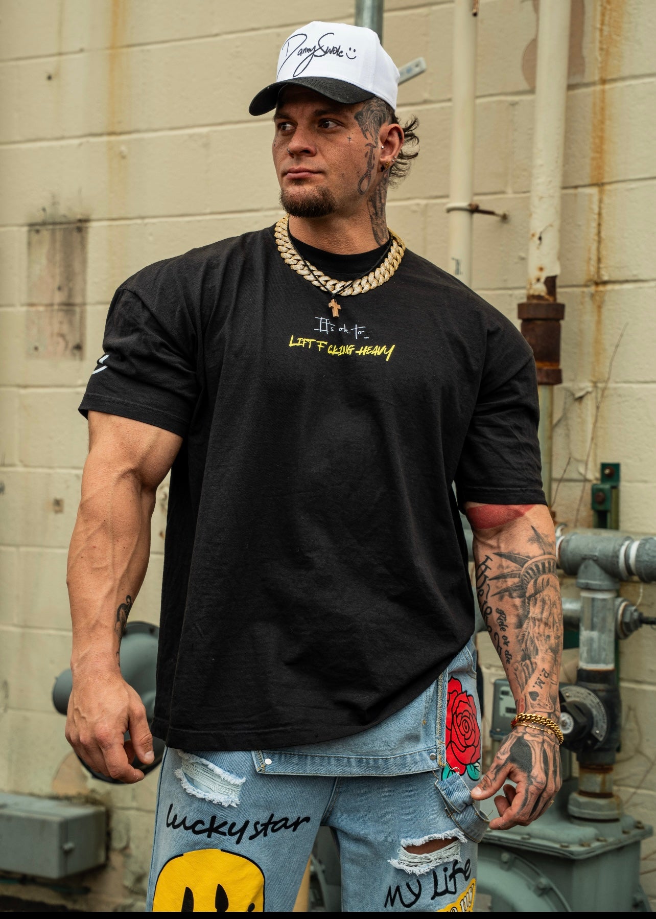 'It's ok to LFH' Oversized Tee // Black