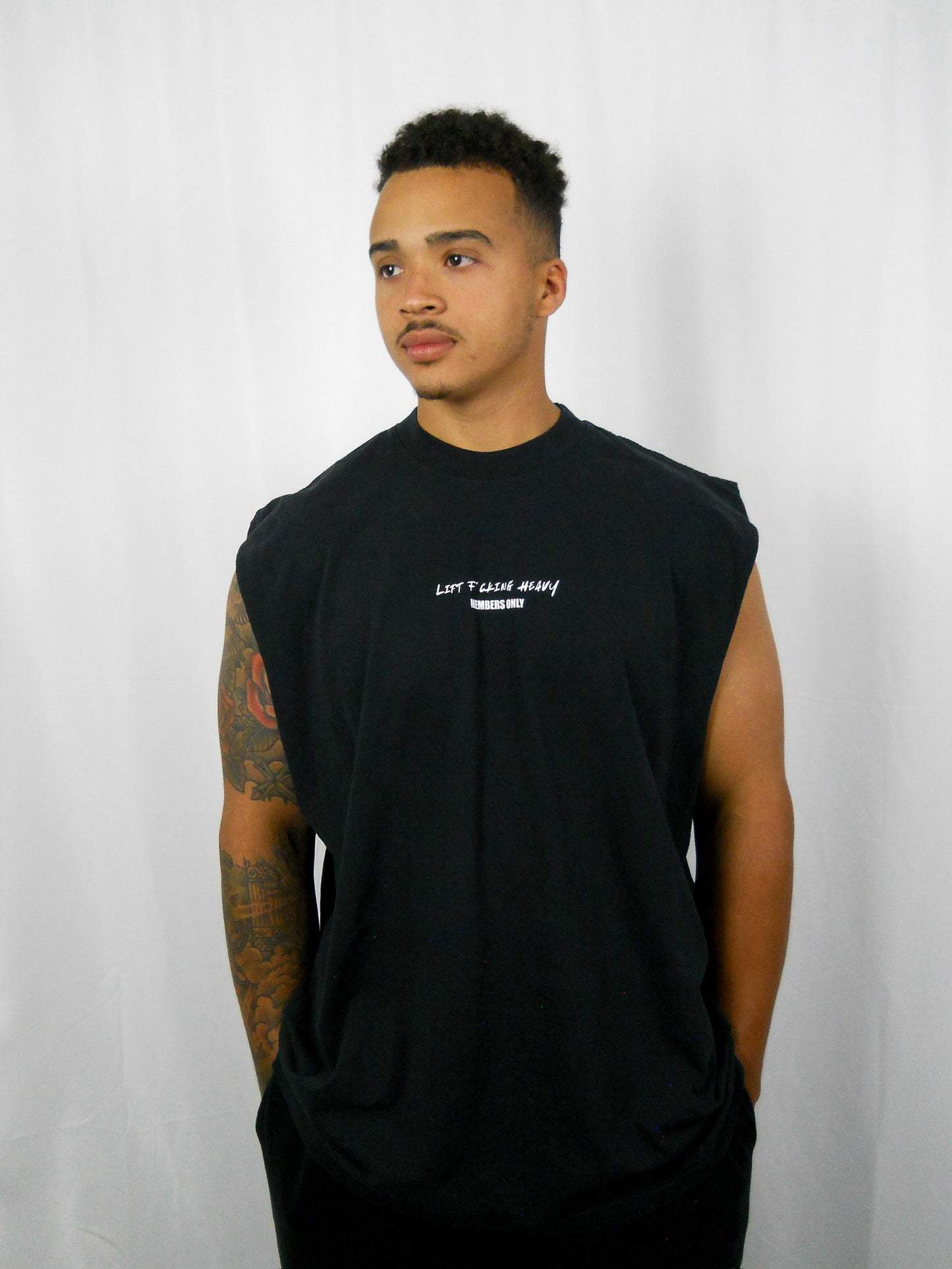 'Black Ops' Cutoff Tee // Black