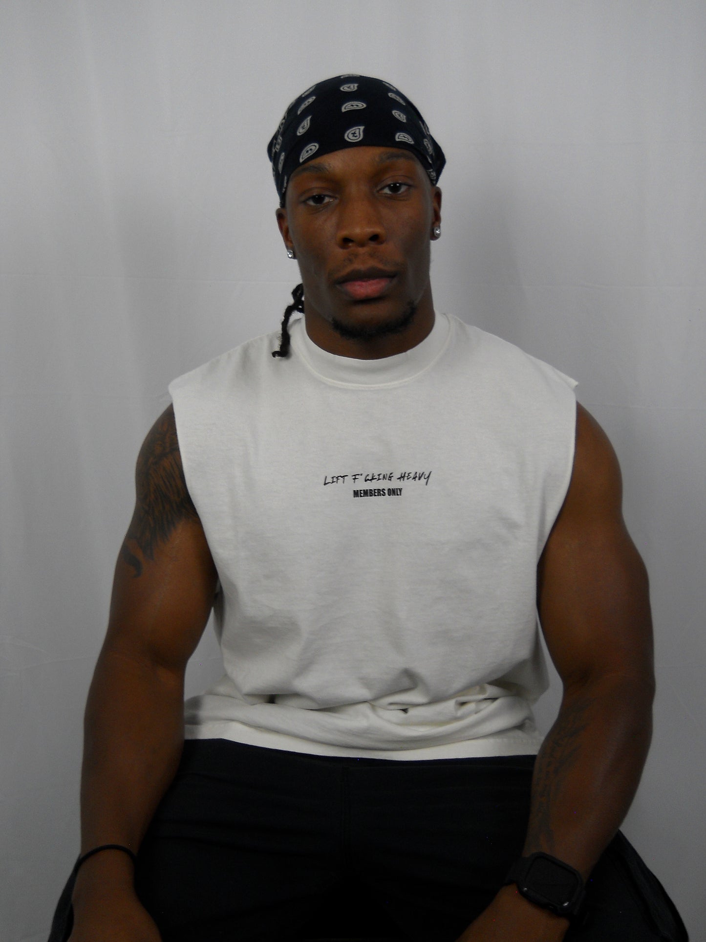 'Members Only' Cutoff Tee // Off White