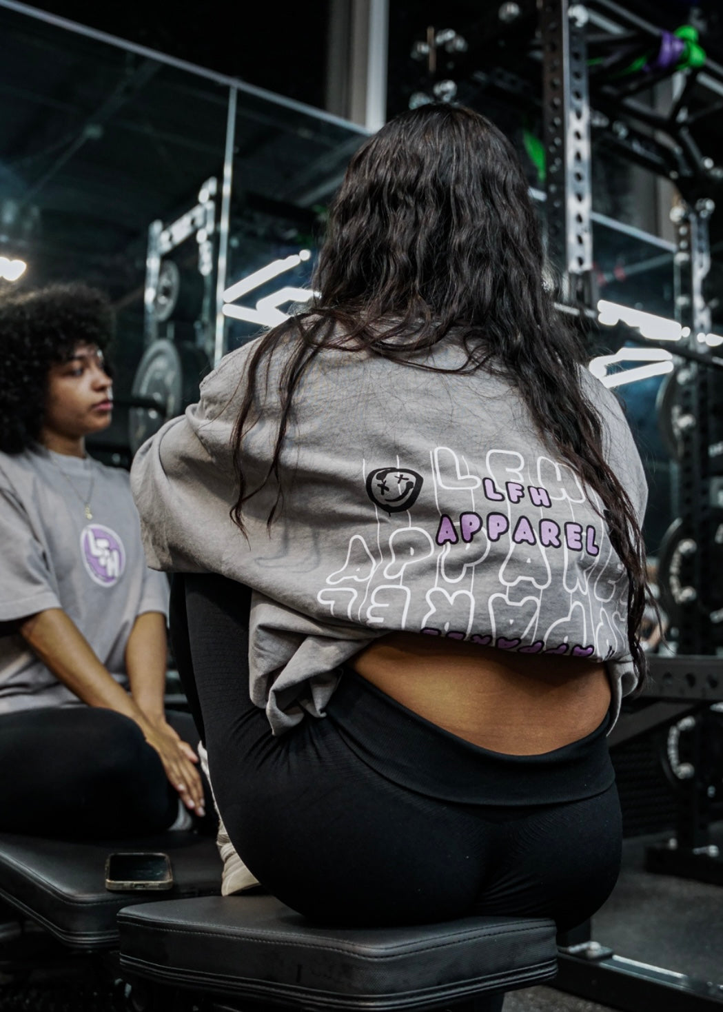 'AP' Oversized Tee // Dark Silver