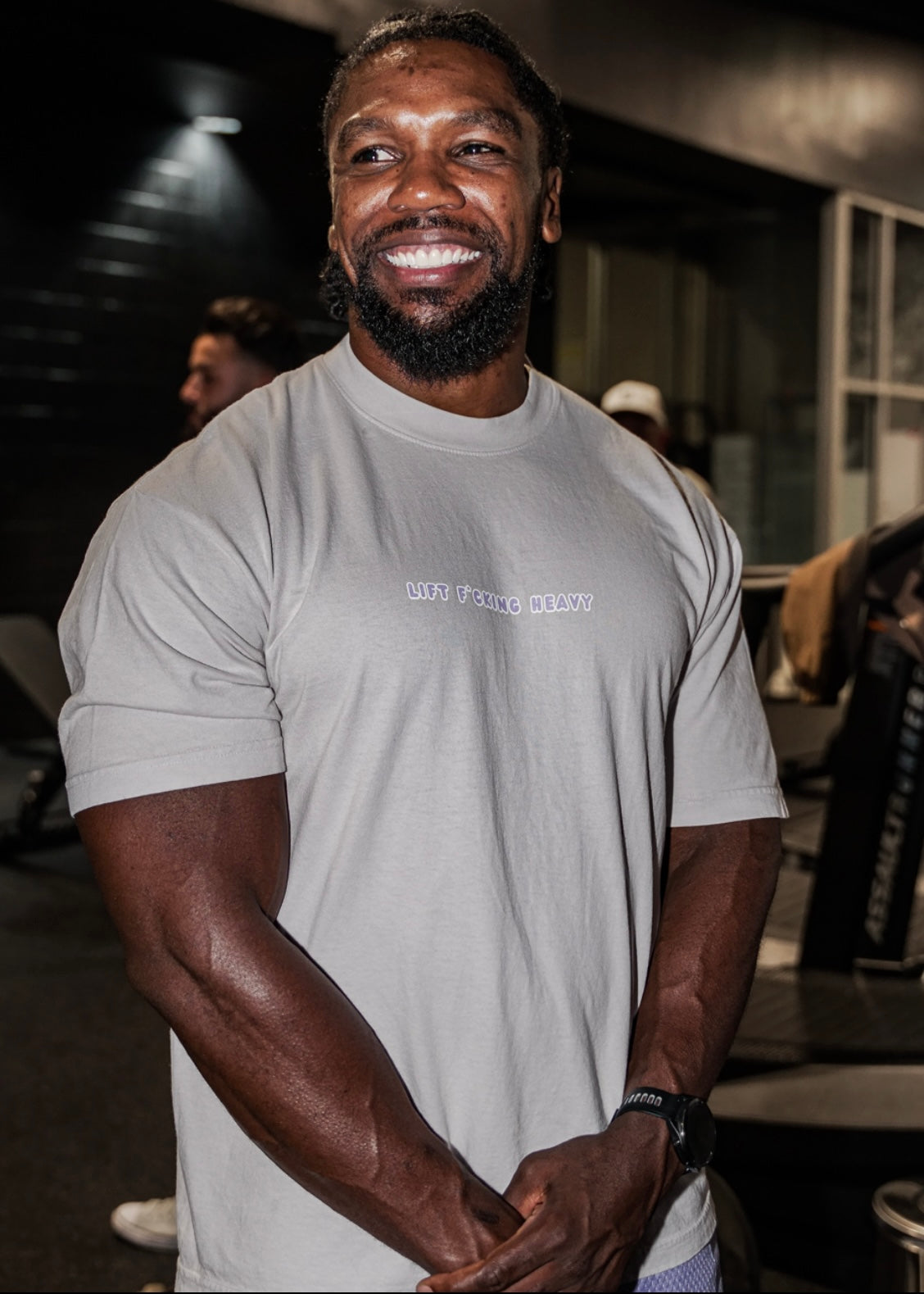 'AP' Oversized Tee // Light Grey