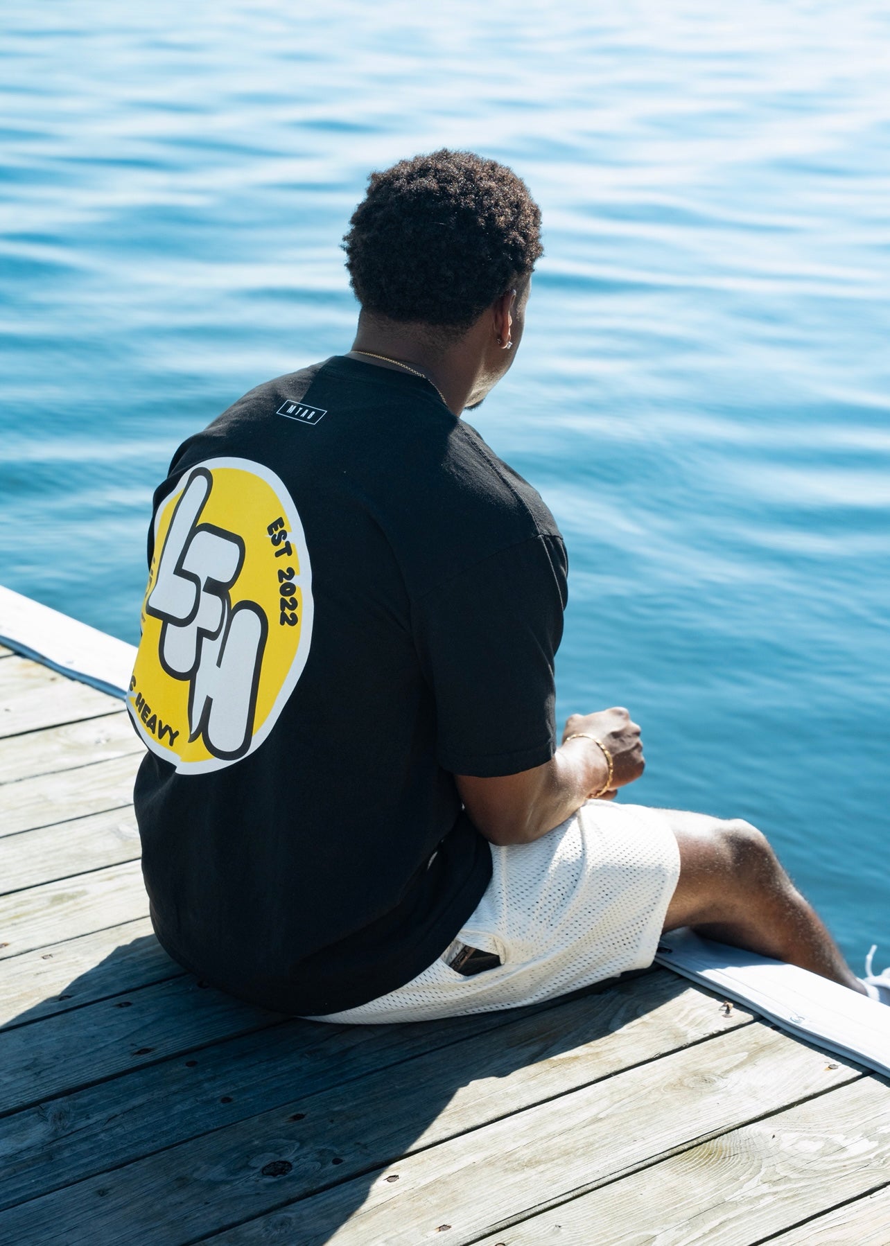 'AP' Oversized Tee // Black