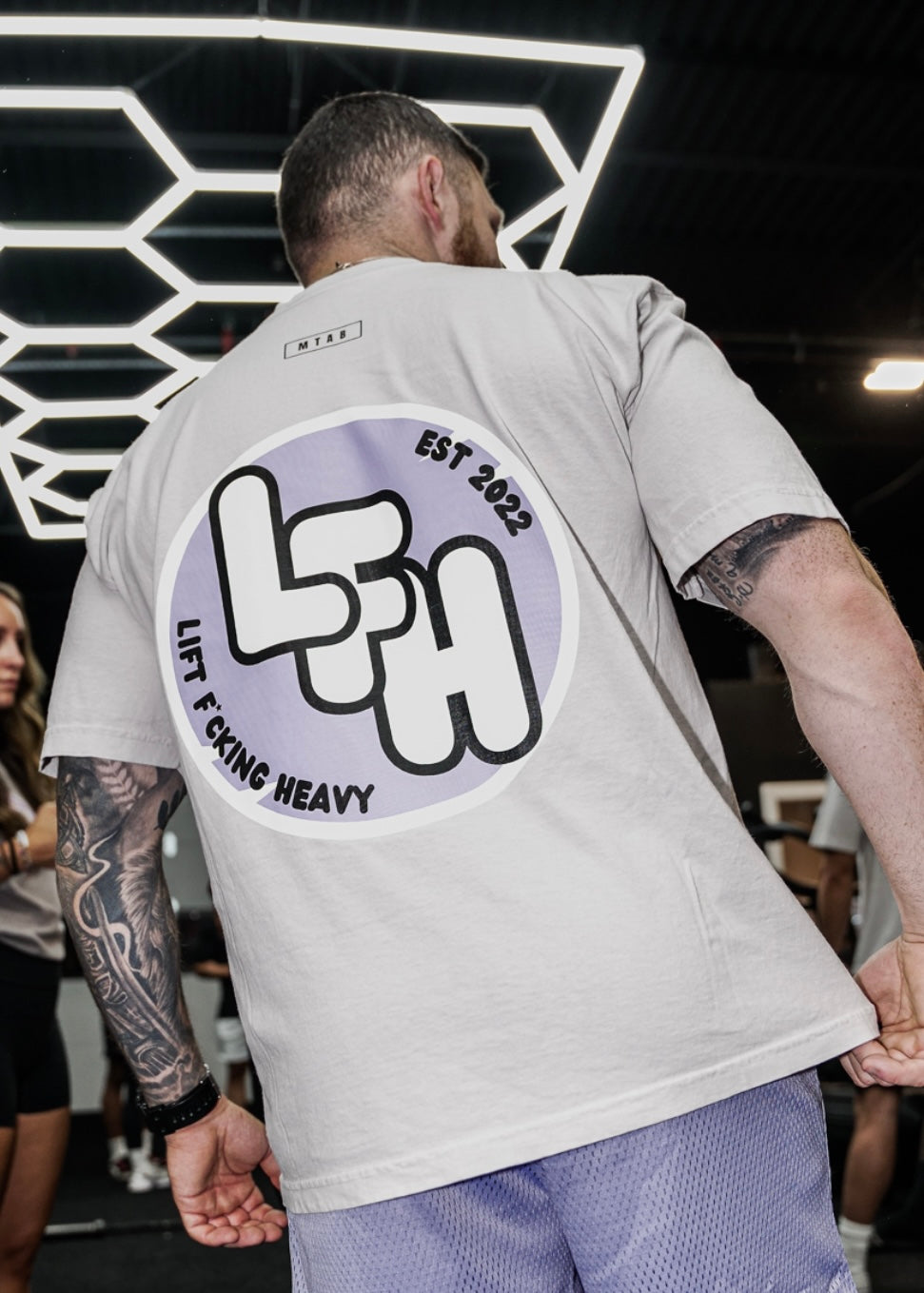 'AP' Oversized Tee // Light Grey