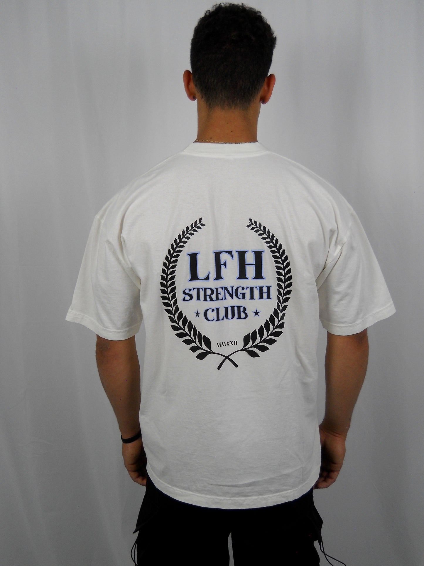 'Strength Club' Oversized Tee // Off White