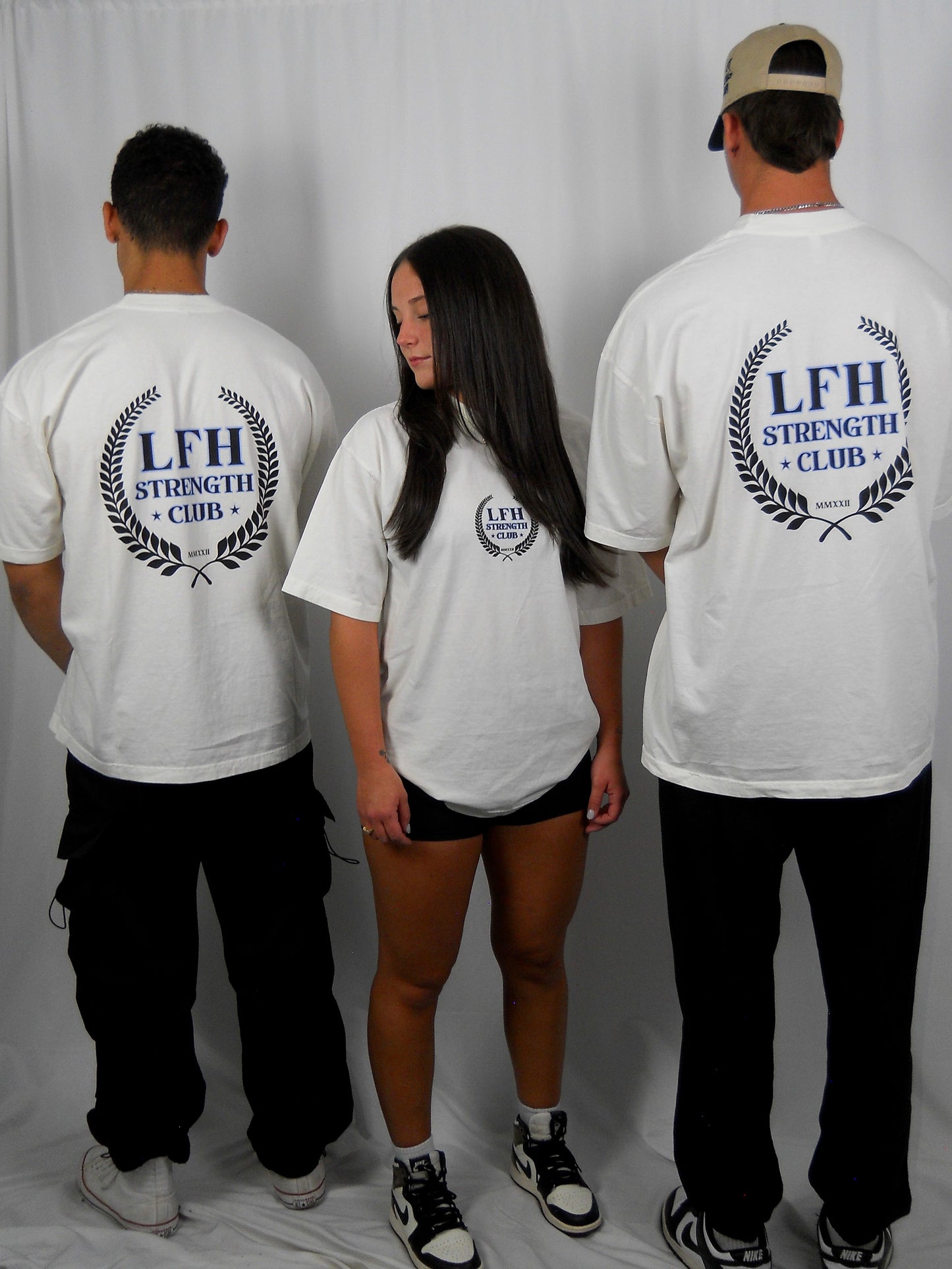 'Strength Club' Oversized Tee // Off White